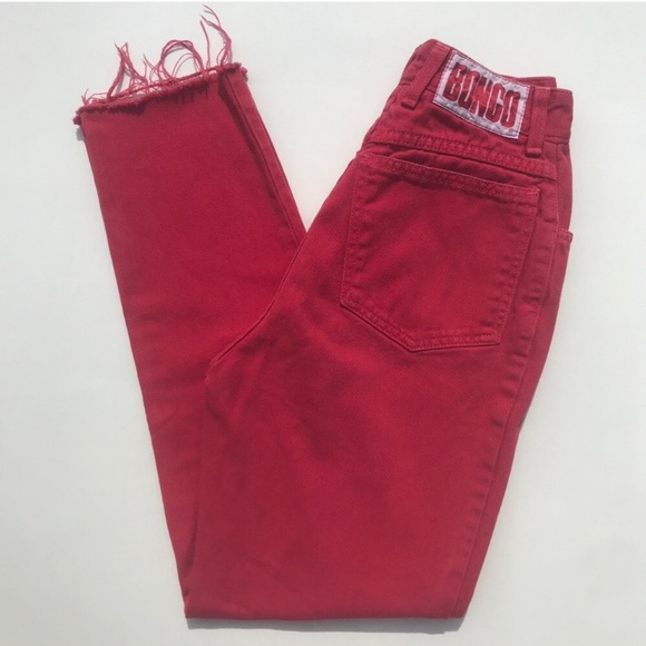 ⭐️ Super Cool Vintage Red BONGO Mom Jeans - Picture 3 of 6